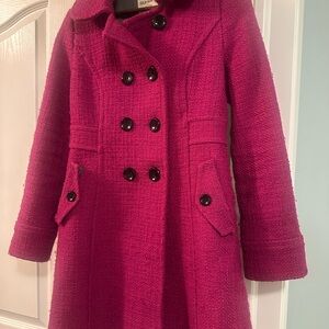 Old Navy Women's Fuchsia Pea Coat